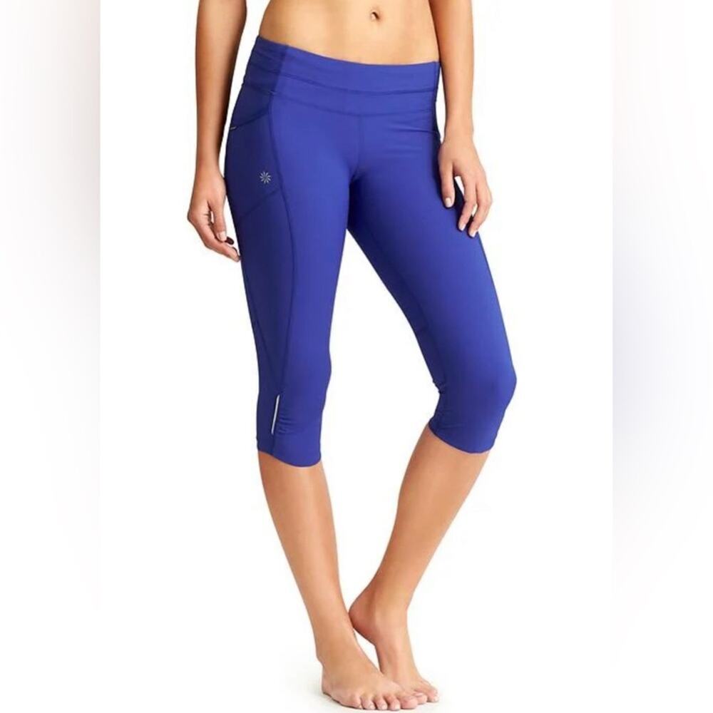Athleta Dobby Be Free Knicker Crop Gym Running Leggings Size XS